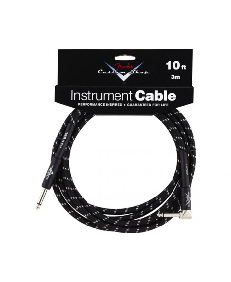 Cable Acodado Jack-Jack Fender Black Tweed 3 m.