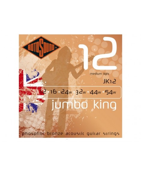 Juego Cuerdas Guitarra Acústica Rotosound Jumbo King JK12