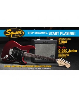 Pack Guitarra Eléctrica Squier Affinity Strat HSS G-DEC Junior