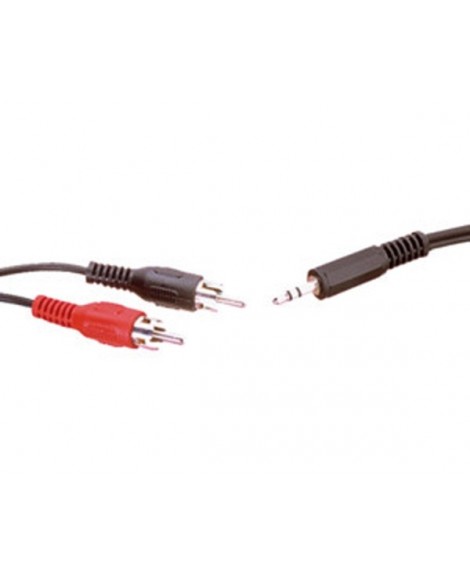 Cable Inyectado 2RCA - Mini Jack Stereo 1m