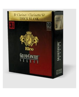 Caja 10 Cañas Clarinete Rico Gran Concert Select Thick Blank 2½